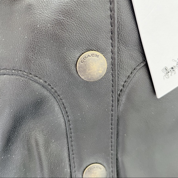 NEW COACH Lamb Leather Skirt black NWT - Picture 4 of 9